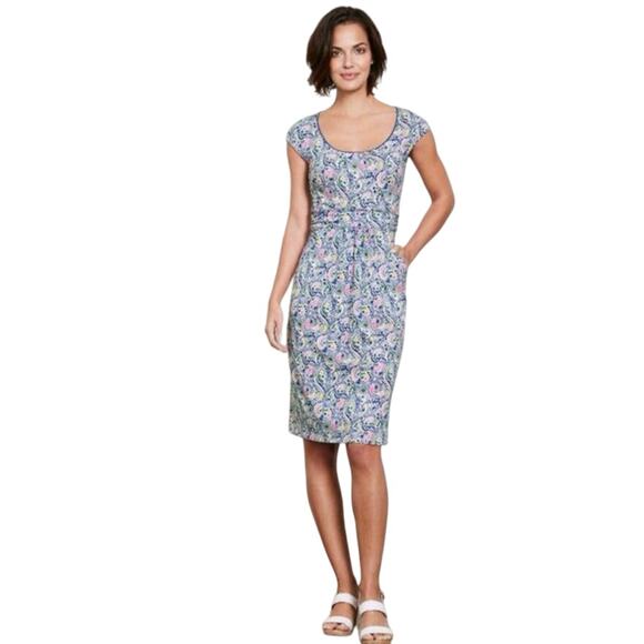 Boden Dresses & Skirts - Boden Dress Womens 6 Margot Scoop Neck Floral Jersey Knee Length Paisley Print